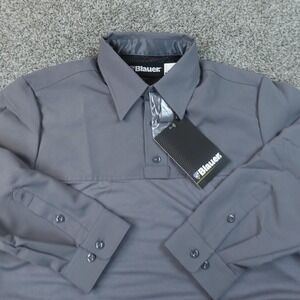 NEW Blauer Polo Shirt Mens L Gray Long Sleeve Armorskin Base Uniform Work Duty